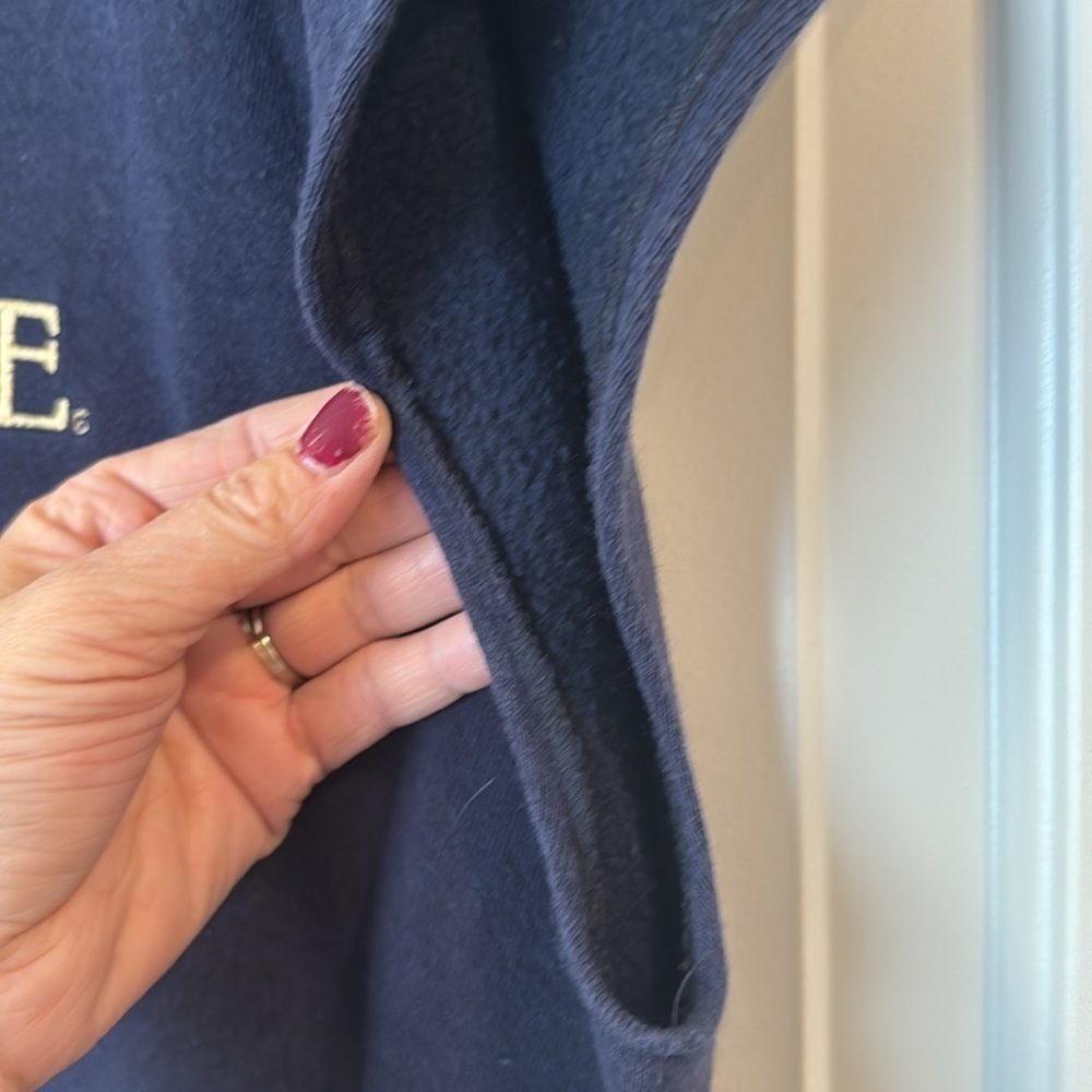 Rare Notre Dame fighting Irish vintage crewneck sweater vest size X Large blue - Picture 3 of 9